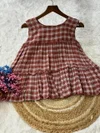 Lw 9332 Checks Linen Cotton Top With Bottom Collections